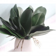 1 Bouquet Green Artifical PU Butterfly Orchid Leaf Bush Flowers Plant Home Decor   222613967030
